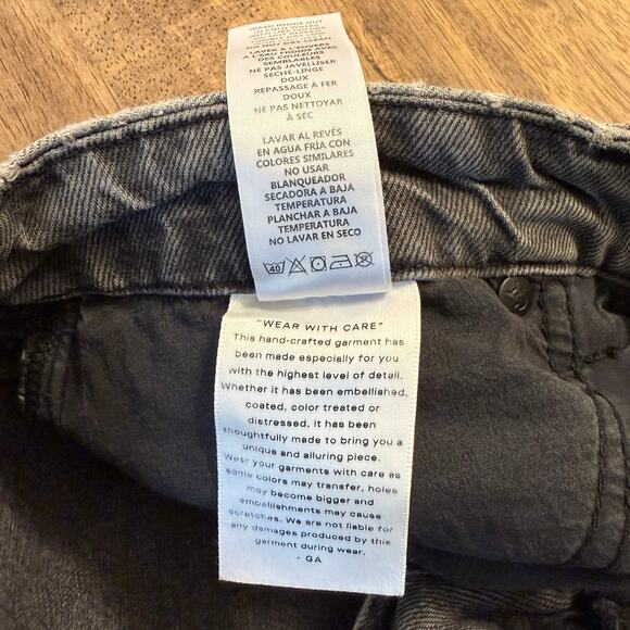 Good American Women’s Good Legs Two-Tone High High Ankle Straight Leg Jeans 4/27 - Picture 8 of 10